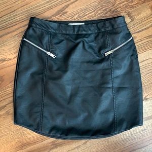 Miami leather pleather skirt with zippers